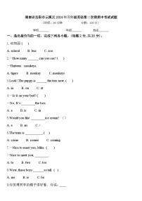 湖南省岳阳市云溪区2024年三年级英语第二学期期中考试试题含答案