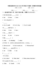 甘肃省嘉峪关市2023-2024学年英语三年级第二学期期中联考试题含答案