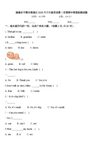 福建省宁德市蕉城区2024年三年级英语第二学期期中质量检测试题含答案