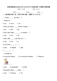 甘肃省陇南地区宕昌县2023-2024学年三年级英语第二学期期中调研试题含答案