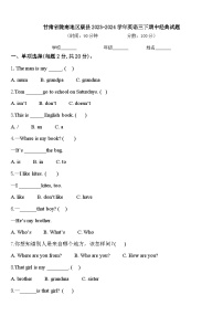 甘肃省陇南地区康县2023-2024学年英语三下期中经典试题含答案