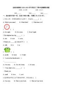 盐城市建湖县2023-2024学年英语三下期中监测模拟试题含答案