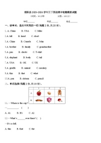 绥阳县2023-2024学年三下英语期中检测模拟试题含答案