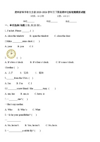 贵州省毕节市大方县2023-2024学年三下英语期中达标检测模拟试题含答案