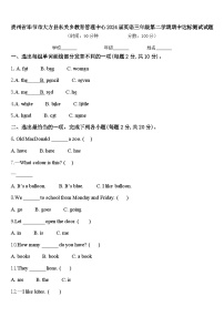 贵州省毕节市大方县东关乡教育管理中心2024届英语三年级第二学期期中达标测试试题含答案