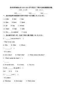 贵州省黔南独山县2023-2024学年英语三下期中达标检测模拟试题含答案