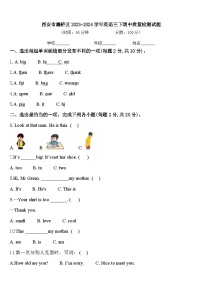 西安市灞桥区2023-2024学年英语三下期中质量检测试题含答案