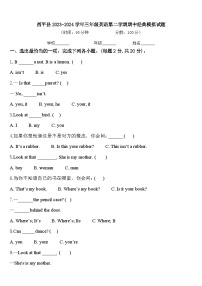 西平县2023-2024学年三年级英语第二学期期中经典模拟试题含答案