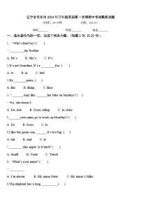 辽宁省丹东市2024年三年级英语第二学期期中考试模拟试题含答案