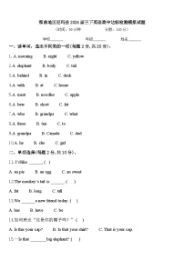 那曲地区尼玛县2024届三下英语期中达标检测模拟试题含答案