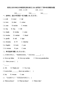 黑龙江省齐齐哈尔市梅里斯达斡尔族区2024届英语三下期中统考模拟试题含答案