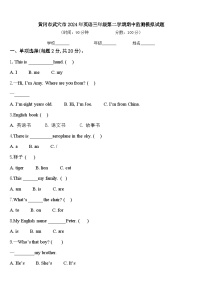 黄冈市武穴市2024年英语三年级第二学期期中监测模拟试题含答案