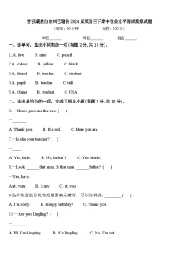 甘孜藏族自治州巴塘县2024届英语三下期中学业水平测试模拟试题含答案