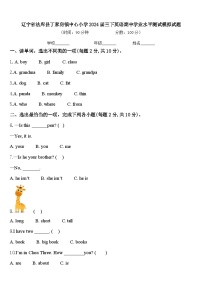 辽宁省法库县丁家房镇中心小学2024届三下英语期中学业水平测试模拟试题含答案