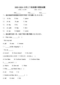 期中（试题）-2023-2024学年人教PEP版英语三年级下册+