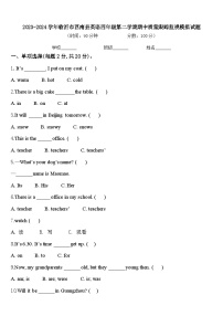 2023-2024学年临沂市莒南县英语四年级第二学期期中质量跟踪监视模拟试题含答案