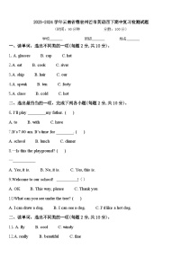 2023-2024学年云南省德宏州芒市英语四下期中复习检测试题含答案