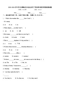 2023-2024学年四川省攀枝花市盐边县四下英语期中教学质量检测试题含答案