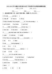 2023-2024学年安徽省合肥市肥东县四下英语期中学业质量监测模拟试题含答案