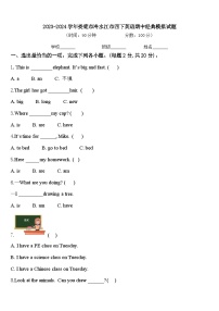 2023-2024学年娄底市冷水江市四下英语期中经典模拟试题含答案