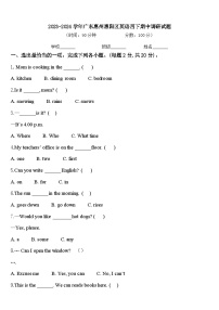 2023-2024学年广东惠州惠阳区英语四下期中调研试题含答案