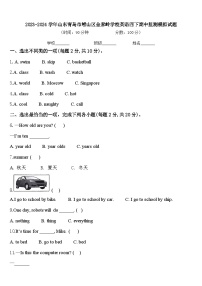 2023-2024学年山东青岛市崂山区金家岭学校英语四下期中监测模拟试题含答案