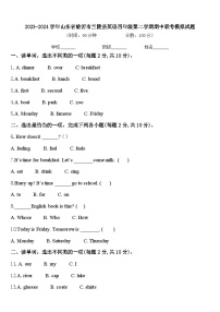 2023-2024学年山东省临沂市兰陵县英语四年级第二学期期中联考模拟试题含答案