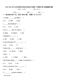 2023-2024学年山东省潍坊市昌邑市英语四年级第二学期期中复习检测模拟试题含答案