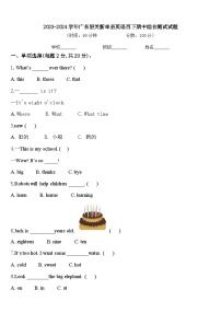 2023-2024学年广东韶关新丰县英语四下期中综合测试试题含答案