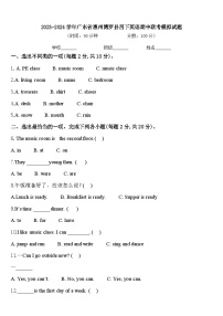 2023-2024学年广东省惠州博罗县四下英语期中联考模拟试题含答案