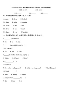 2023-2024学年广东省惠州市部分学校英语四下期中检测试题含答案