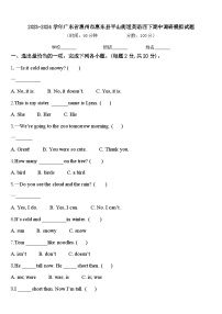 2023-2024学年广东省惠州市惠东县平山街道英语四下期中调研模拟试题含答案