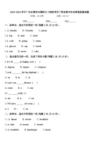 2023-2024学年广东省惠州市惠阳区十校联考四下英语期中学业质量监测试题含答案