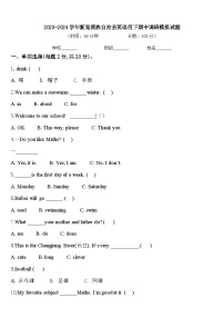 2023-2024学年新晃侗族自治县英语四下期中调研模拟试题含答案