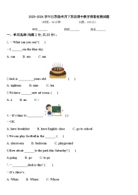 2023-2024学年江苏扬州四下英语期中教学质量检测试题含答案