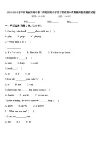 2023-2024学年河南省开封市第二师范附属小学四下英语期中质量跟踪监视模拟试题含答案