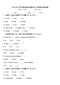 2023-2024学年河南省洛阳市偃师区四下英语期中经典试题含答案