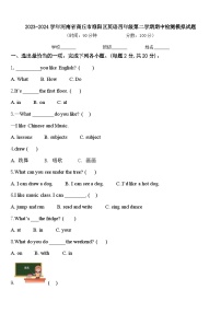 2023-2024学年河南省商丘市睢阳区英语四年级第二学期期中检测模拟试题含答案