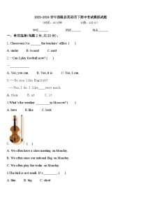 2023-2024学年洛隆县英语四下期中考试模拟试题含答案