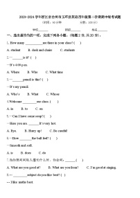 2023-2024学年浙江省台州市玉环县英语四年级第二学期期中统考试题含答案