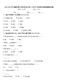 2023-2024学年福建省厦门市思明区民立第二小学四下英语期中质量检测模拟试题含答案