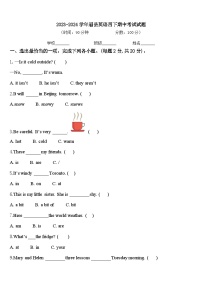 2023-2024学年眉县英语四下期中考试试题含答案