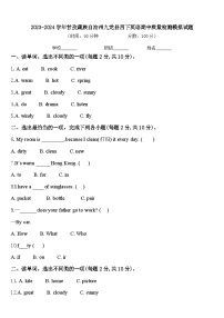 2023-2024学年甘孜藏族自治州九龙县四下英语期中质量检测模拟试题含答案