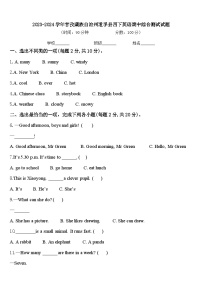 2023-2024学年甘孜藏族自治州道孚县四下英语期中综合测试试题含答案