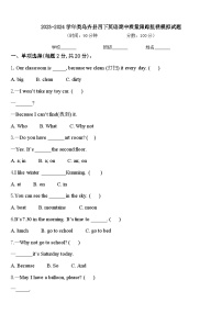 2023-2024学年类乌齐县四下英语期中质量跟踪监视模拟试题含答案