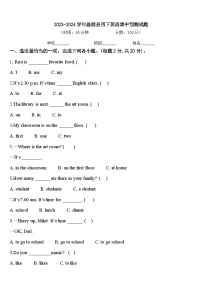 2023-2024学年翁源县四下英语期中预测试题含答案