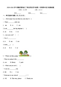 2023-2024学年西藏昌都地区丁青县英语四年级第二学期期中复习检测试题含答案