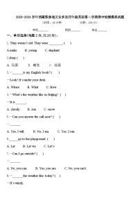 2023-2024学年西藏那曲地区安多县四年级英语第二学期期中检测模拟试题含答案