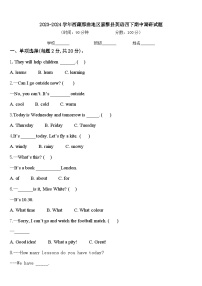 2023-2024学年西藏那曲地区嘉黎县英语四下期中调研试题含答案