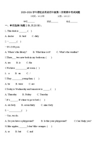 2023-2024学年荥经县英语四年级第二学期期中考试试题含答案